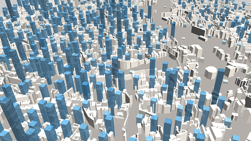 ViziCities: Data layer bars & buildings