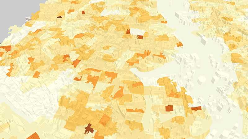 ViziCities: Data layer choropleth & buildings