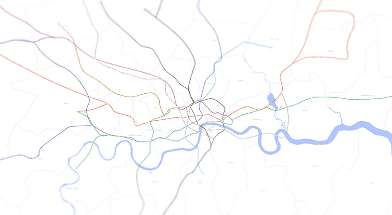 An overview of the London Underground network